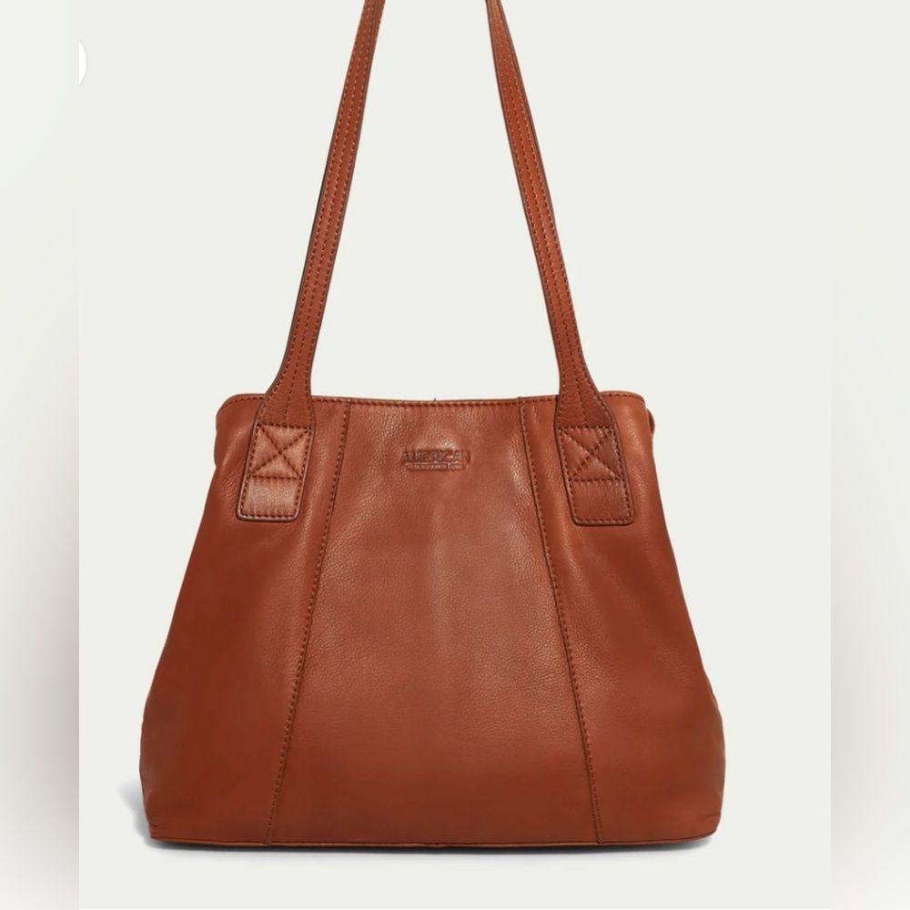 American Leather Co Ada Triple Entry Tote